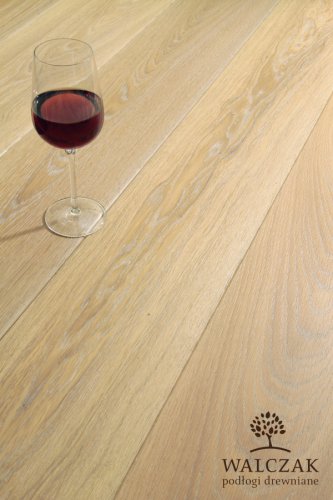 Oak board transparent white L06 (brushed)